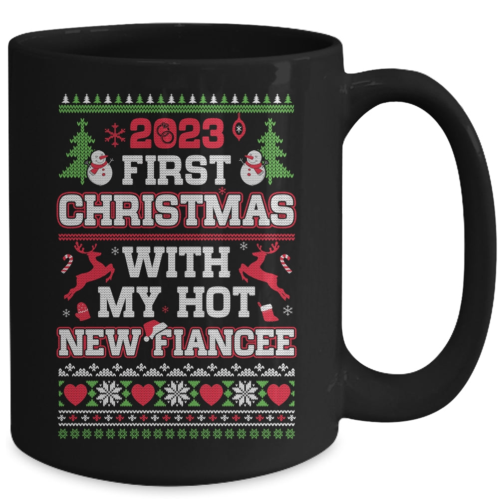2023_First_Christmas_With_My_Hot_New_Fiancee_Mug_15oz_Mug_Black_back.jpg