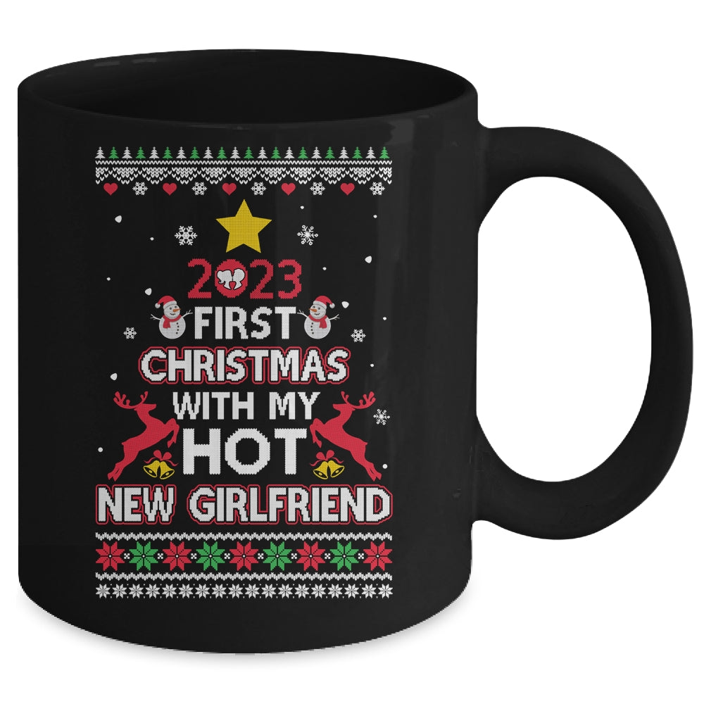 2023_First_Christmas_With_My_Hot_New_Girlfriend_Ugly_Mug_11oz_Mug_Black_back.jpg