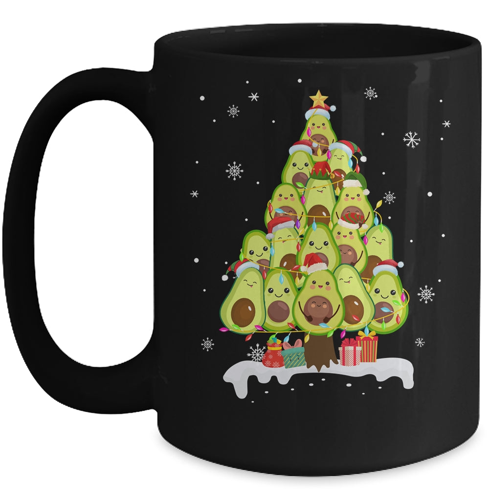 Avocado_Tree_Christmas_Light_Funny_Christmas_Vegans_Gifts_Mug_15oz_Mug_Black_front.jpg