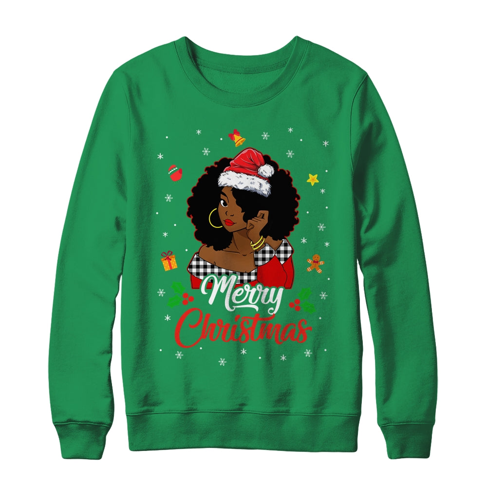 Black_African_Girl_American_Melanin_Christmas_Santa_Hat_Xmas_Crewneck_Sweatshirt_Irish_Green.jpg