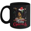 Black African Girl American Melanin Love Christmas Santa Hat Mug