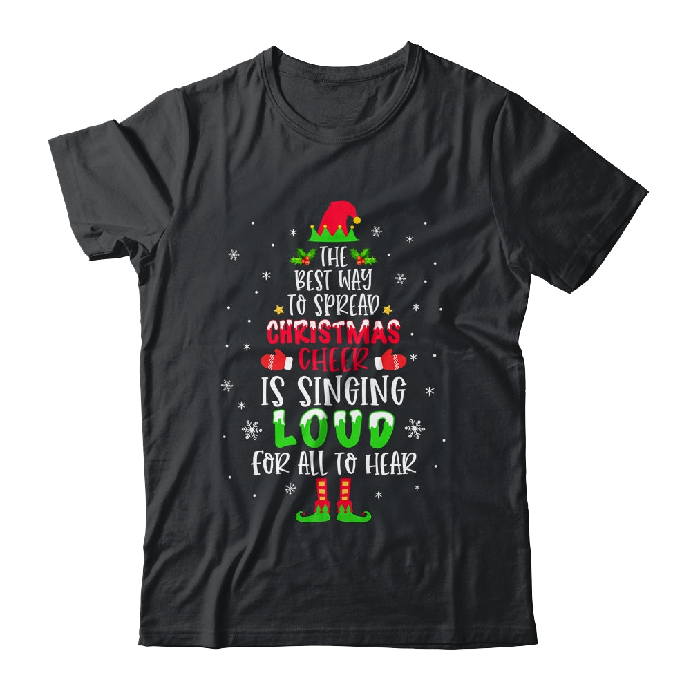 Christmas_Cheer_Is_Singing_Loud_For_All_To_Hear_Santa_Elf_Classic_T-Shirt_Black.jpg