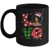 Christmas Santa Hat Black African Girl American Afro Melanin Mug