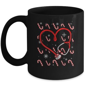 Christmas Stethoscope Nurse Xmas Nursing Scrub Top Women Mug