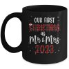 Couple Wife Husband Our First Christmas As Mr And Mrs 2023 Mug