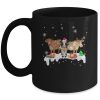 Cow Reindeer Santa Hat Christmas Light Funny Cows Lover Xmas Mug