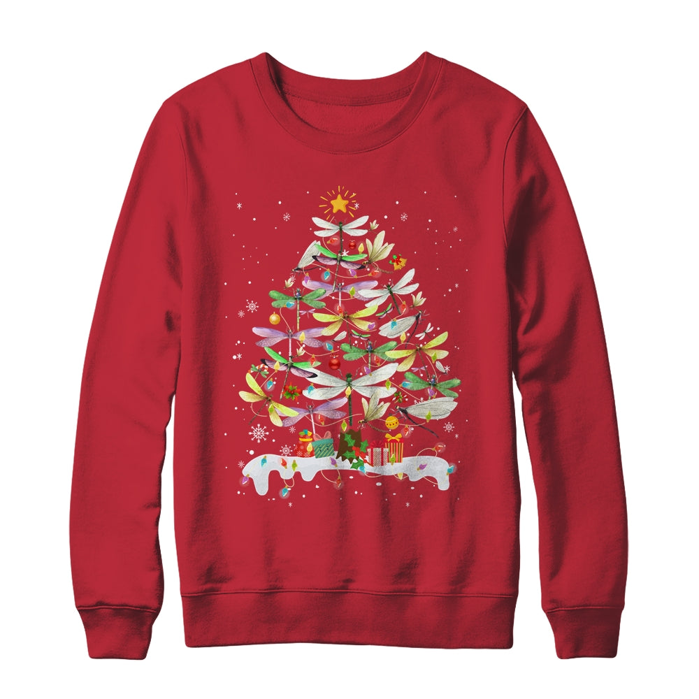 Dragonfly_Bird_Xmas_Christmas_Tree_Lights_Swarm_Nymph_Crewneck_Sweatshirt_Red.jpg