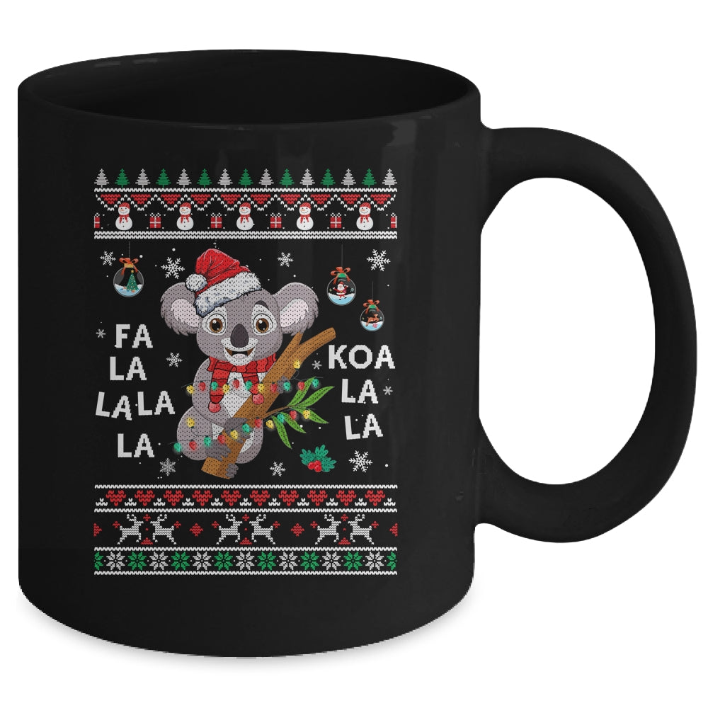 Fa_La_La_Koala_La_La_Cute_Koala_Bear_Santa_Christmas_Koala_Mug_11oz_Mug_Black_back.jpg