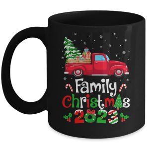Family Christmas 2023 Truck Tree Squad Matching Xmas Team Mug