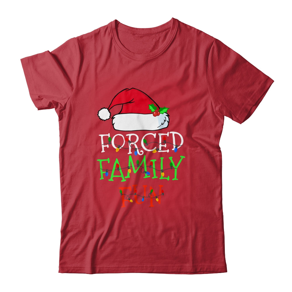 Forced_Family_Fun_Sarcastic_Christmas_Pajama_Family_Funny_Classic_T-Shirt_Red.jpg