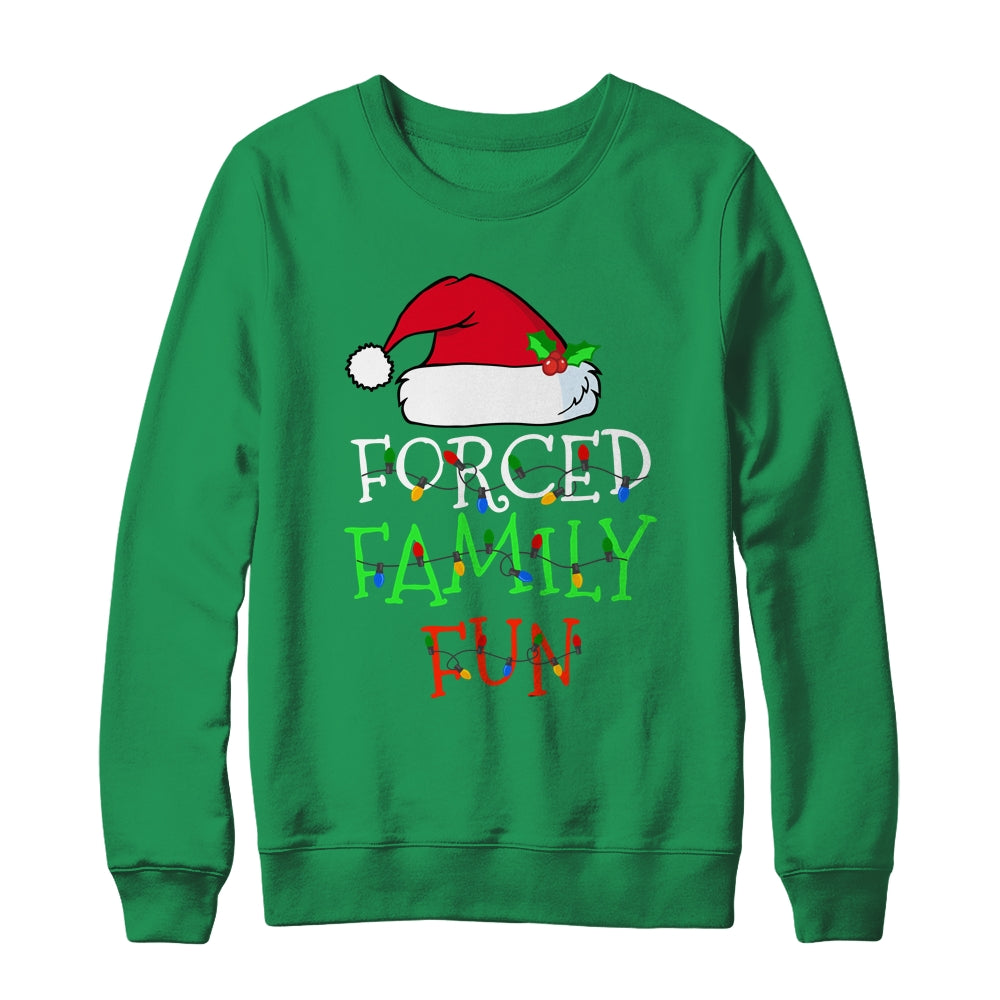 Forced_Family_Fun_Sarcastic_Christmas_Pajama_Family_Funny_Crewneck_Sweatshirt_Irish_Green.jpg