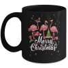 Funny Flamingo Lights Santa Hat Xmas Tree Christmas Mug