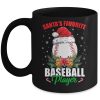 Funny Santas Favorite Baseball Player Christmas Baseball Mug