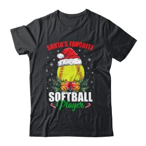 Funny Santas Favorite Softball Player Christmas Softball