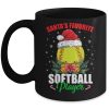 Funny Santas Favorite Softball Player Christmas Softball Mug