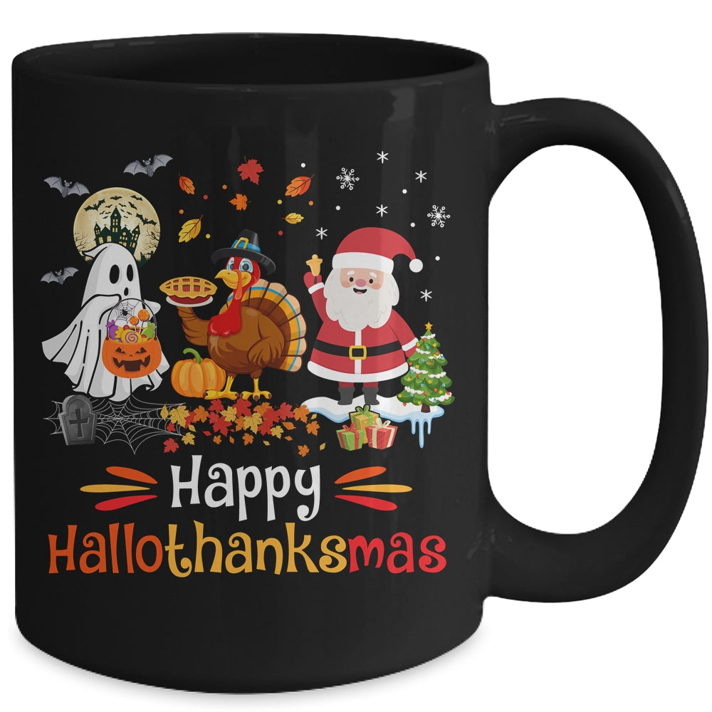 Happy_Hallothanksmas_Ghost_Turkey_Pumpkin_Christmas_Santa_Mug_15oz_Mug_Black_back.jpg