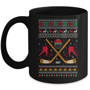 Happy Hockeydays Ugly Christmas Xmas Hockey Men Boys Kids Mug