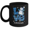 Lunch Lady Love Snowman Xmas Women Winter Season Christmas Mug