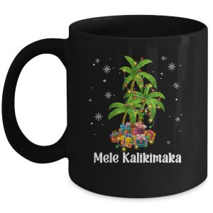 Mele Kalikimaka Hawaiian Christmas Palm Tree Family Xmas Mug