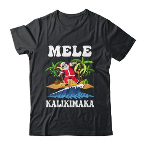 Mele Kalikimaka Hawaiian Hawaii Christmas Santa Surf Surfing