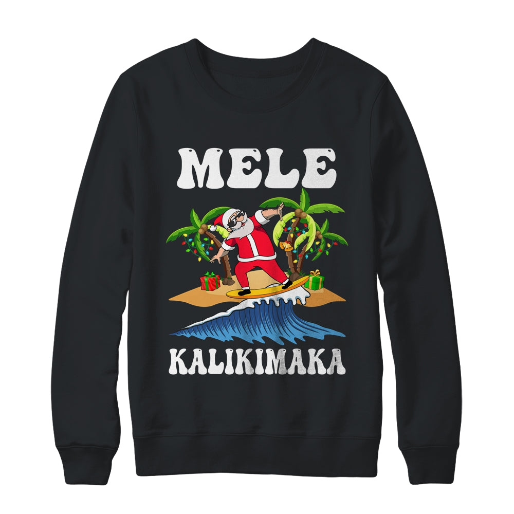 Mele_Kalikimaka_Hawaiian_Hawaii_Christmas_Santa_Surf_Surfing_Crewneck_Sweatshirt_Black.jpg