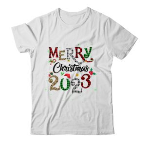Merry Christmas 2023 Leopard Buffalo Plaid Red Green Xmas