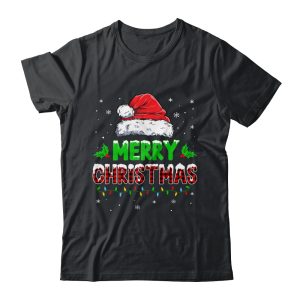 Merry Christmas Buffalo Red Plaid Santa Hat For Men Women