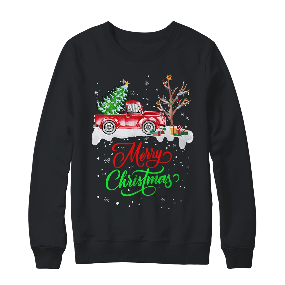 Merry_Christmas_Red_Truck_Christmas_Tree_Lights_Snow_Crewneck_Sweatshirt_Black.jpg
