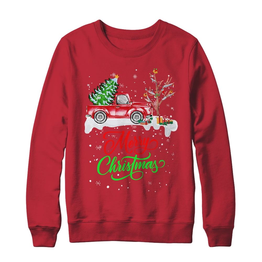 Merry_Christmas_Red_Truck_Christmas_Tree_Lights_Snow_Crewneck_Sweatshirt_Red.jpg