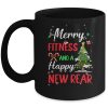 Merry Fitness Happy New Rear Workout Gym Christmas Men Women Mug