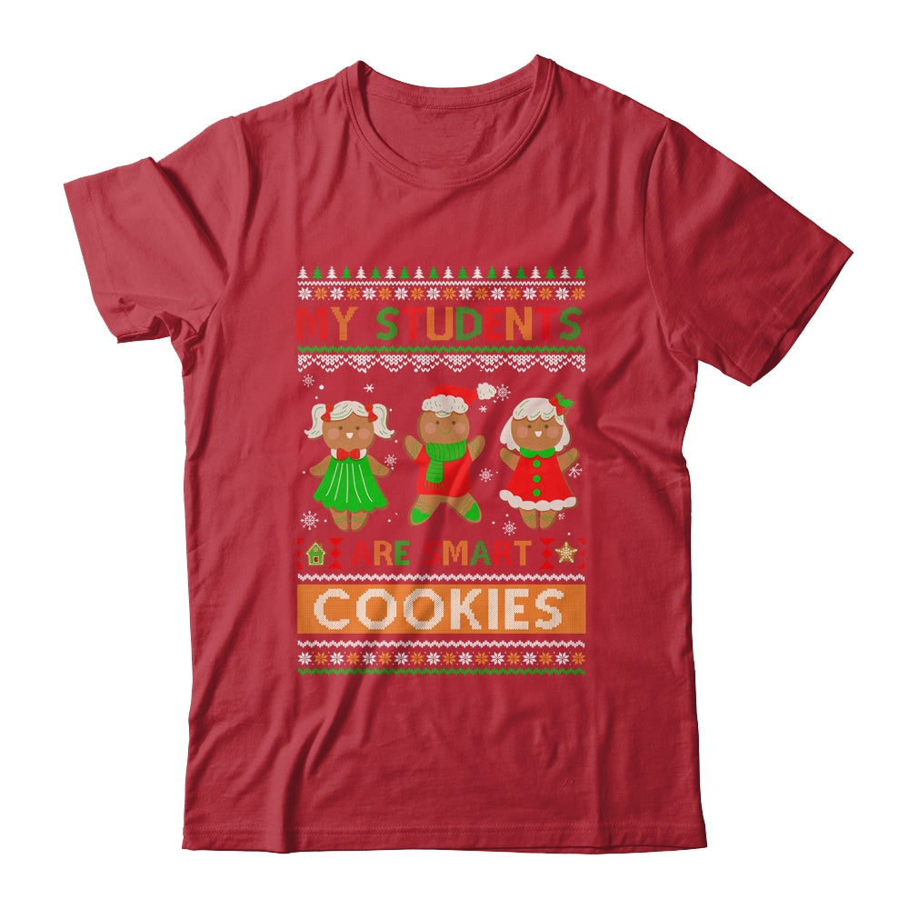 My_Students_Are_Smart_Cookies_For_Ugly_Christmas_Teacher_Classic_T-Shirt_Red.jpg