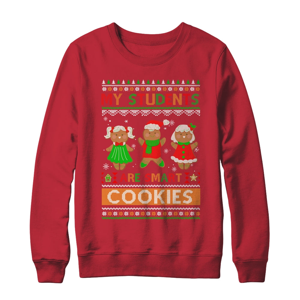 My_Students_Are_Smart_Cookies_For_Ugly_Christmas_Teacher_Crewneck_Sweatshirt_Red.jpg