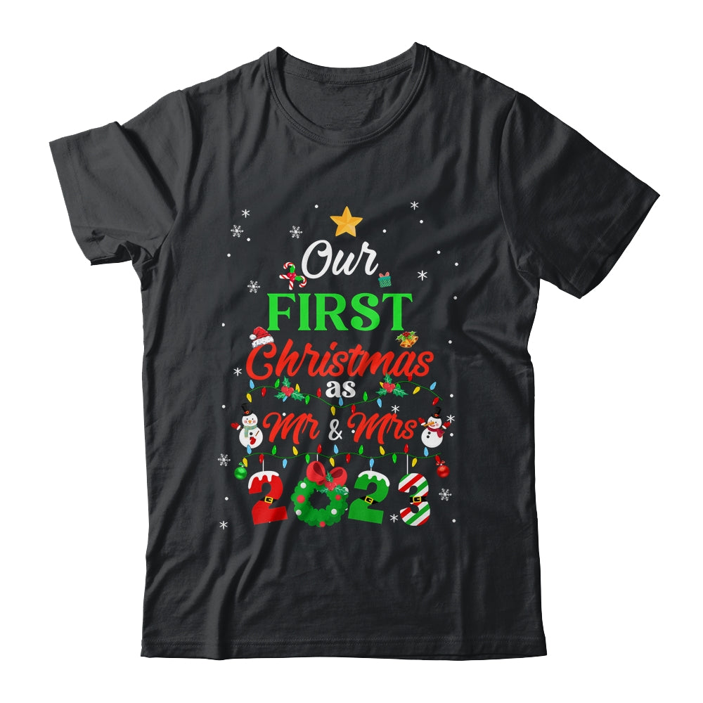 Our_First_Christmas_As_Mr_And_Mrs_2023_Couple_Wife_Husband_Classic_T-Shirt_Black.jpg