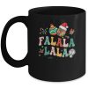 Retro Groovy Fa La La Christmas Cute Santa Hat Xmas Lights Mug