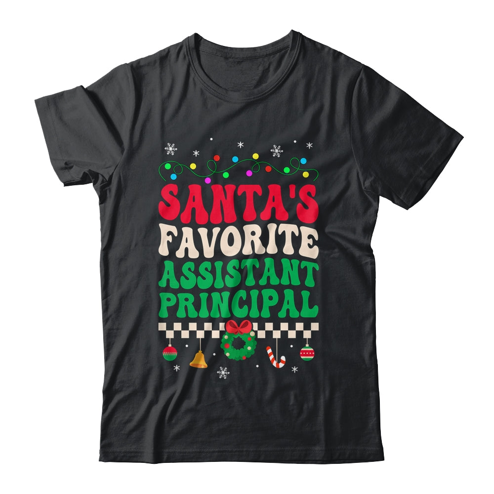 Santa_s_Favorite_Assistant_Principal_Groovy_Retro_Christmas_Classic_T-Shirt_Black.jpg