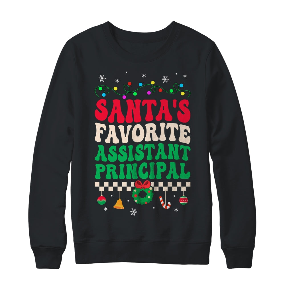 Santa_s_Favorite_Assistant_Principal_Groovy_Retro_Christmas_Crewneck_Sweatshirt_Black.jpg