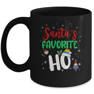 Santas Favorite Ho Gay Christmas Rainbow Lesbian Funny Mug