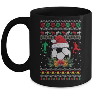 Soccer Christmas Ugly Funny Santa Sport Men Boy Mug
