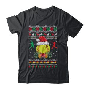 Softball Christmas Ugly Funny Santa Sport Men Boy