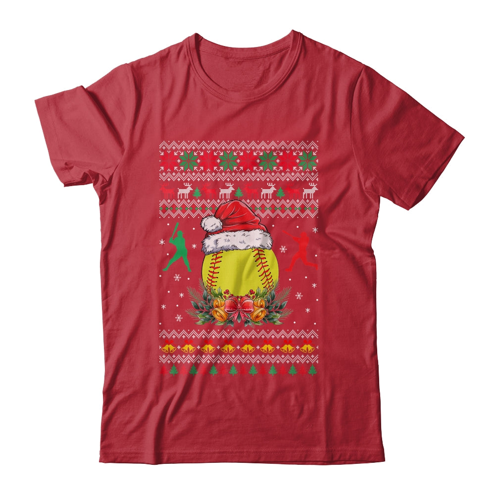 Softball_Christmas_Ugly_Funny_Santa_Sport_Men_Boy_Classic_T-Shirt_Red.jpg