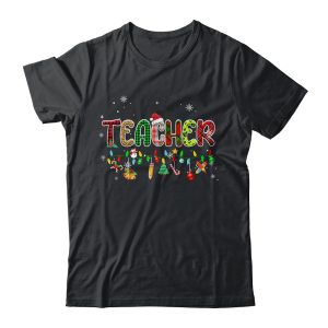 Teacher Christmas Books Santa Leopard Plaid Cakes Xmas