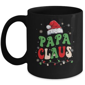 Team Santa Papa Claus Elf Groovy Matching Family Christmas Mug