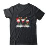 Three Wine Glasses Santa Hat Christmas Wine Lover Xmas