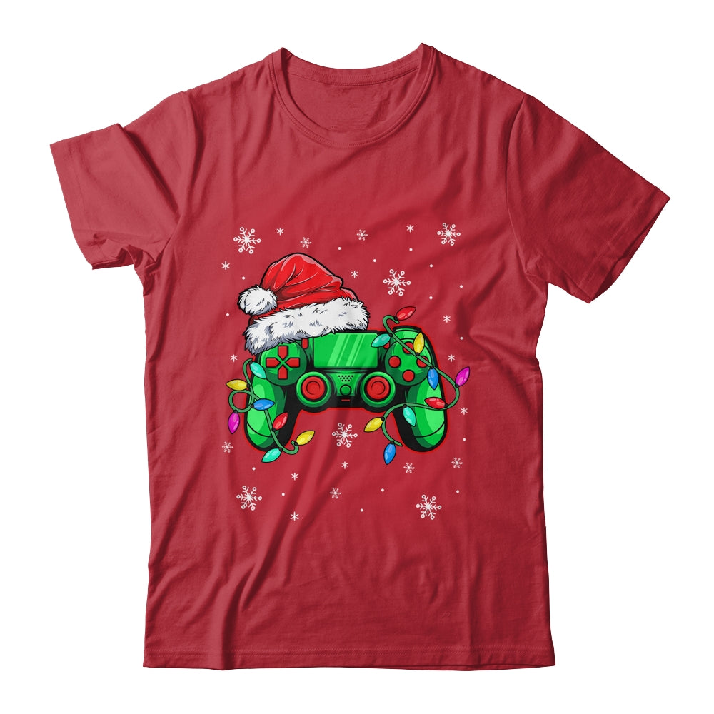 Video_Game_Controller_Christmas_Santa_Hat_Gamer_Boys_Classic_T-Shirt_Red.jpg
