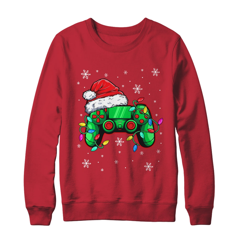 Video_Game_Controller_Christmas_Santa_Hat_Gamer_Boys_Crewneck_Sweatshirt_Red.jpg
